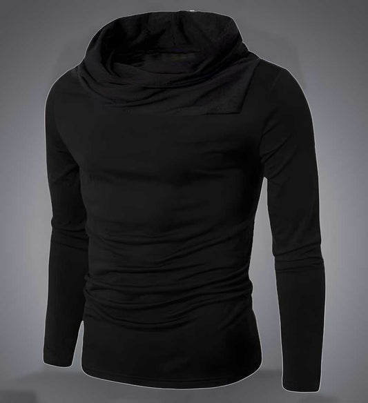 Cotton Solid Full Sleeves Mens T-Shirt